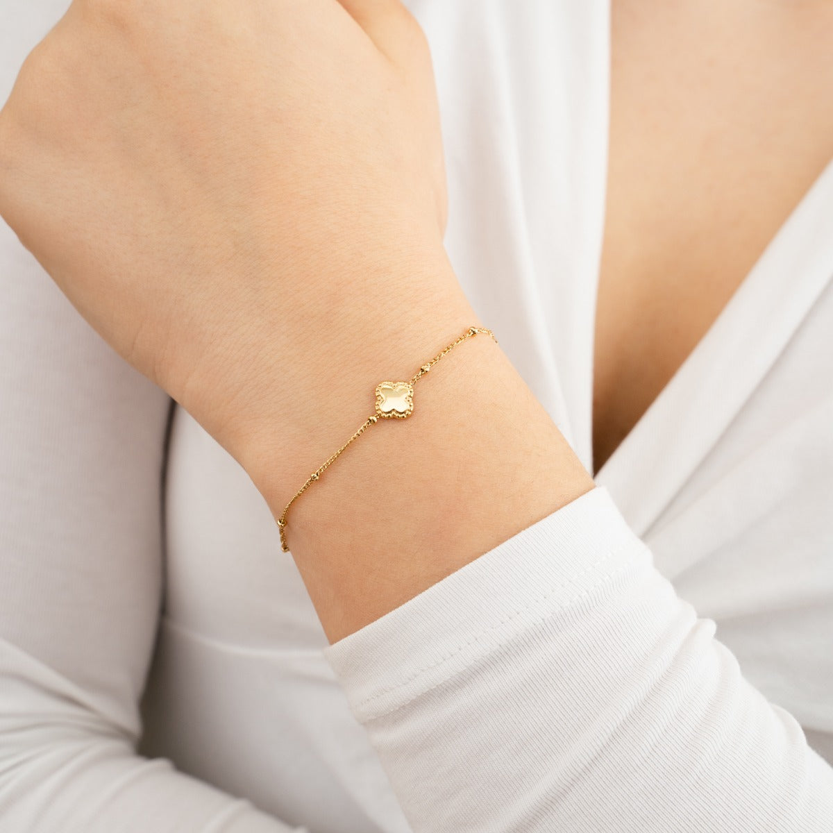 Basic Clover Bracelet - gold