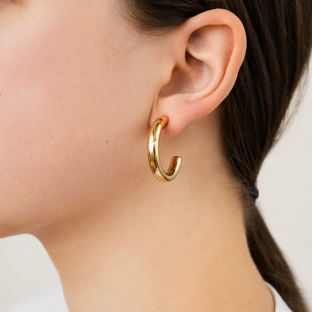Small Round Earrings - gold