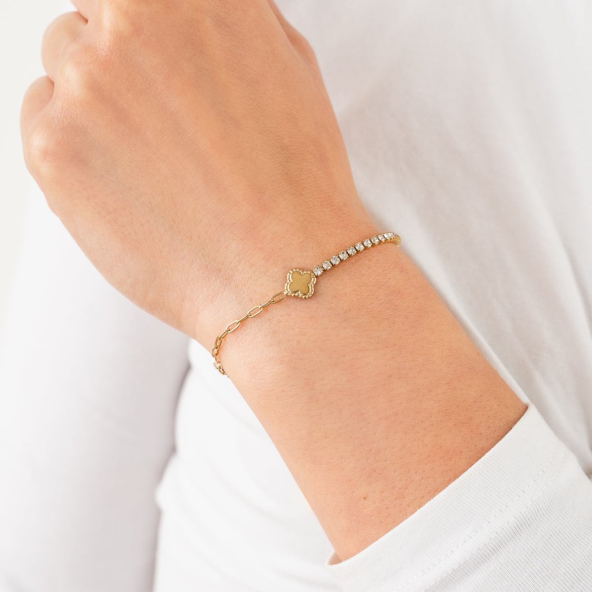 Double Tennis Bracelet - gold