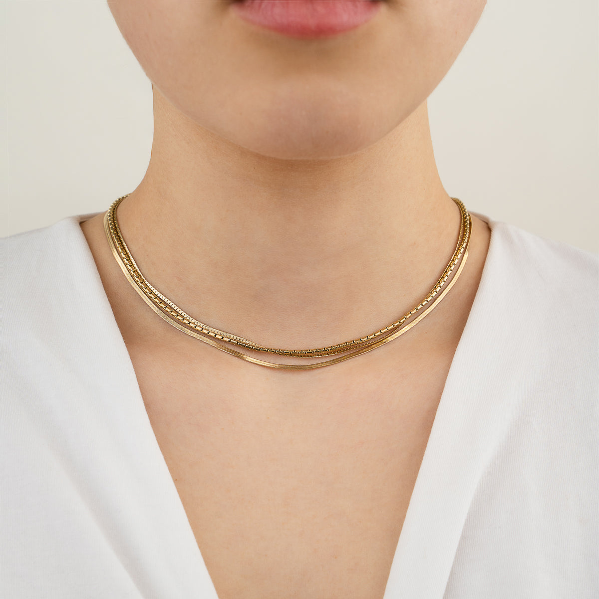 Classy Layered Necklace - gold