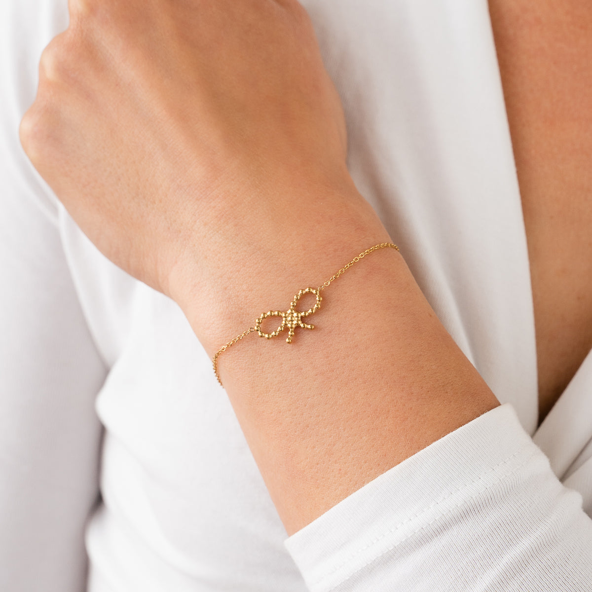 Lovely Bow Bracelet - gold