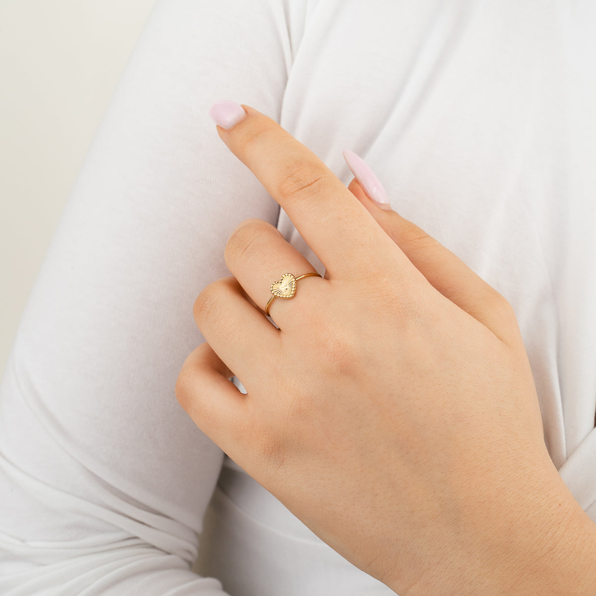Fingerprint Heart Ring