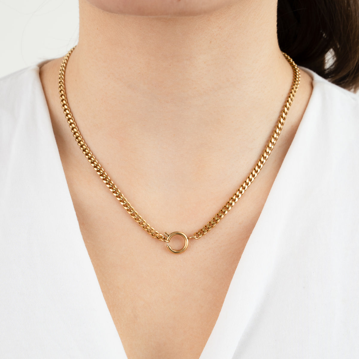 Basic Necklace Round - gold