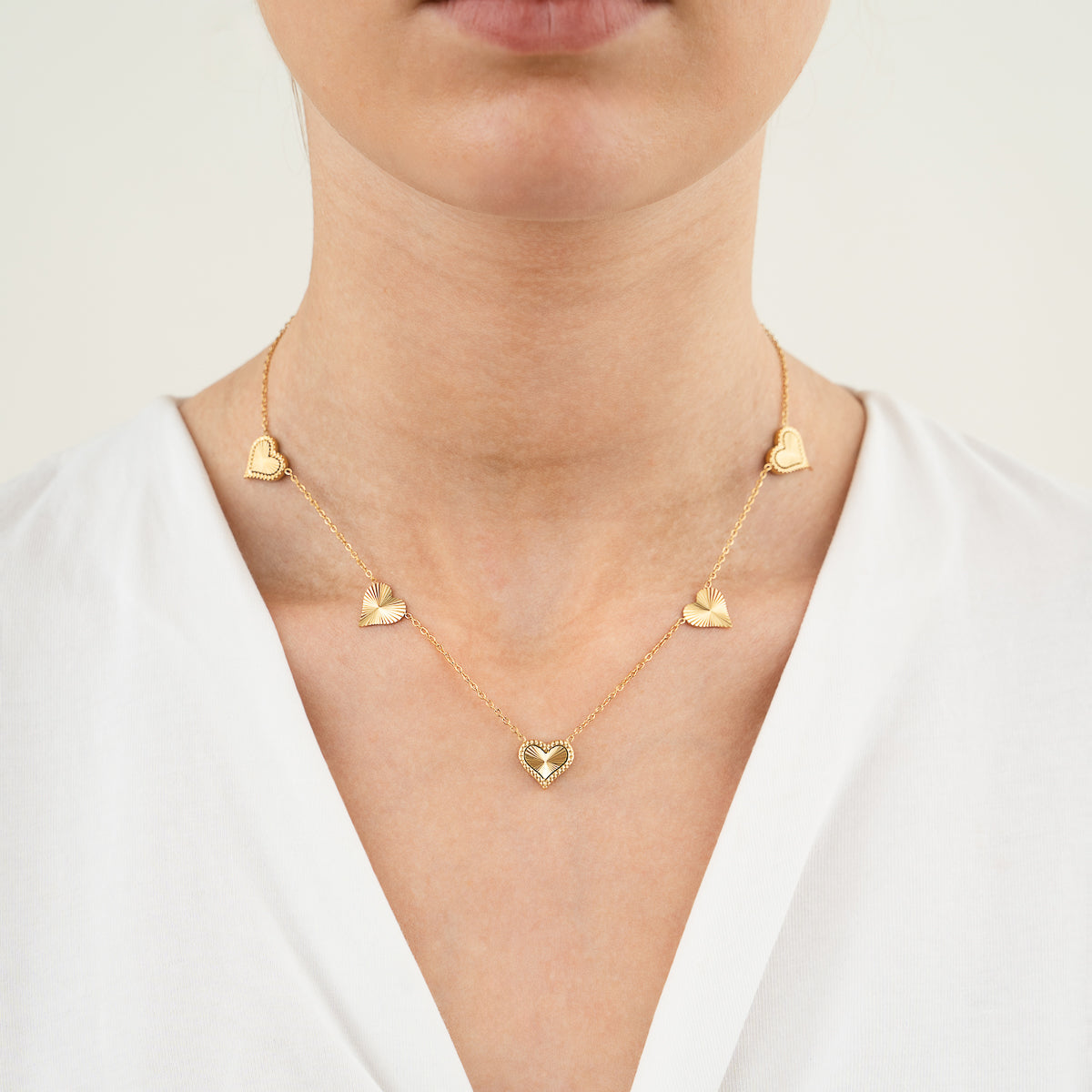 Five Lovely Necklace - gold