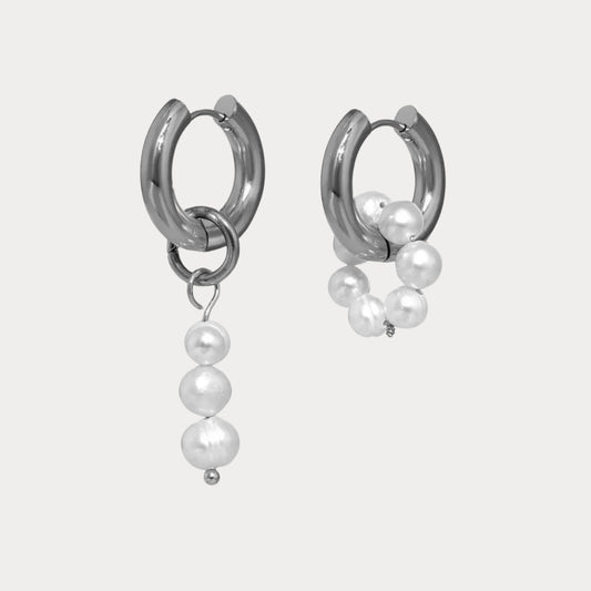 Pearl Earrings - silver