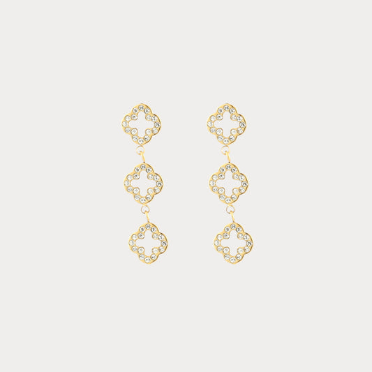 Clover Trio Earrings - gold