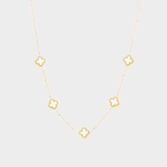 White Clover Necklace - gold