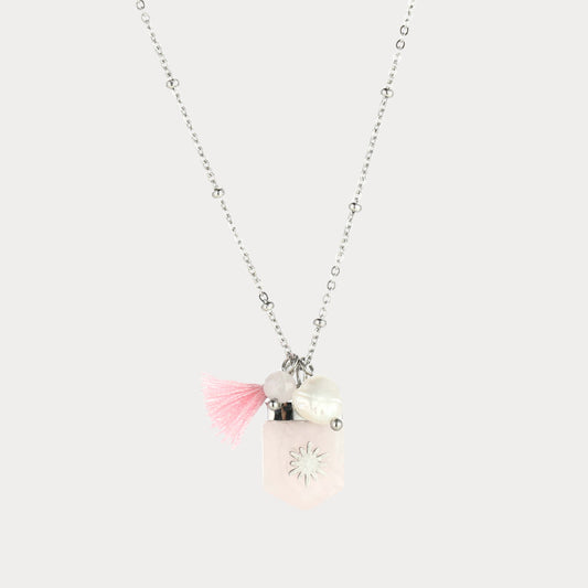 Pink Necklace - silver