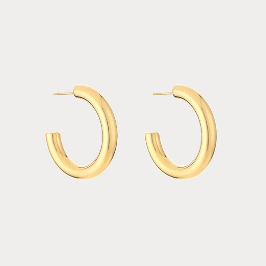 Small Round Earrings - gold