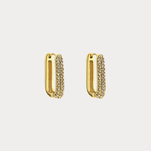 Zirconia Earrings - gold