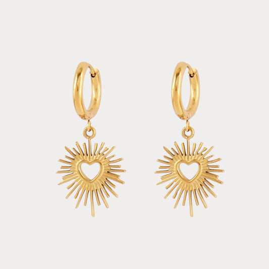 Big Heart Earrings - gold