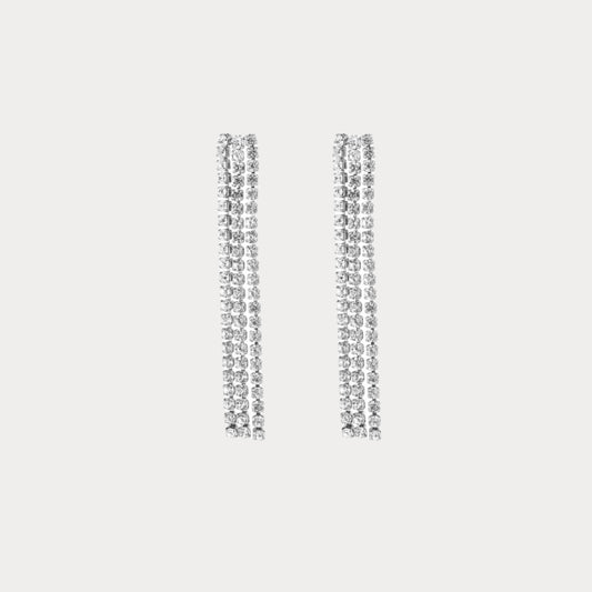 Party Earrings - silver