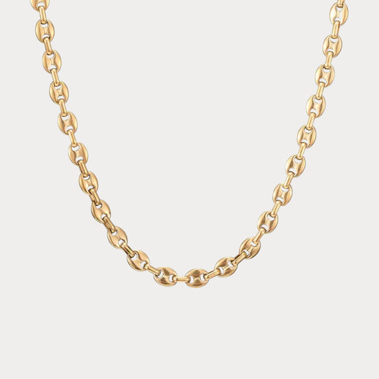 Coffee Bean Necklace - gold